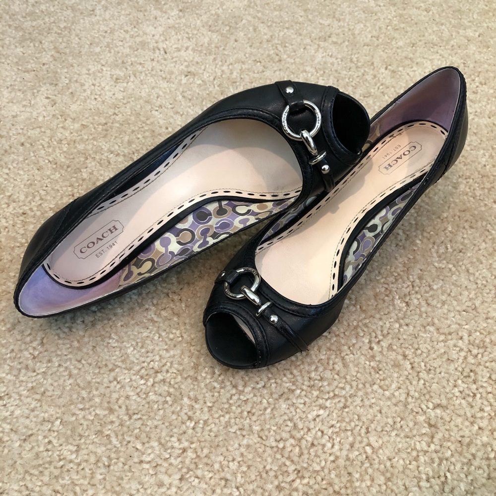 Coach Stella Peep Toe Wedge